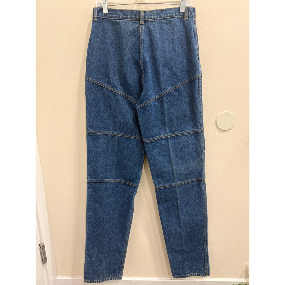 VTG 90s Davenza Ltd Paneled Mule Ear Indigo Denim Carpenter Jeans Workwear 32 - Picture 3 of 10